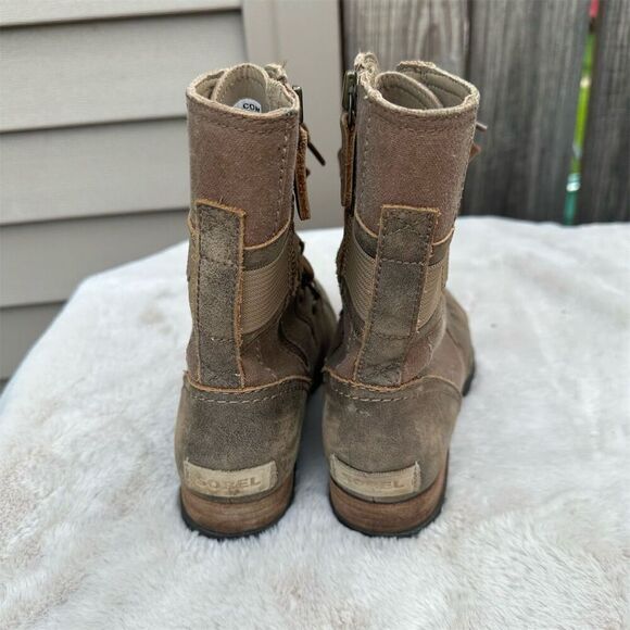 Sorel Women's Major Carly Combat Boots Brown Size 6 Casual Lace-Up - Picture 2 of 6
